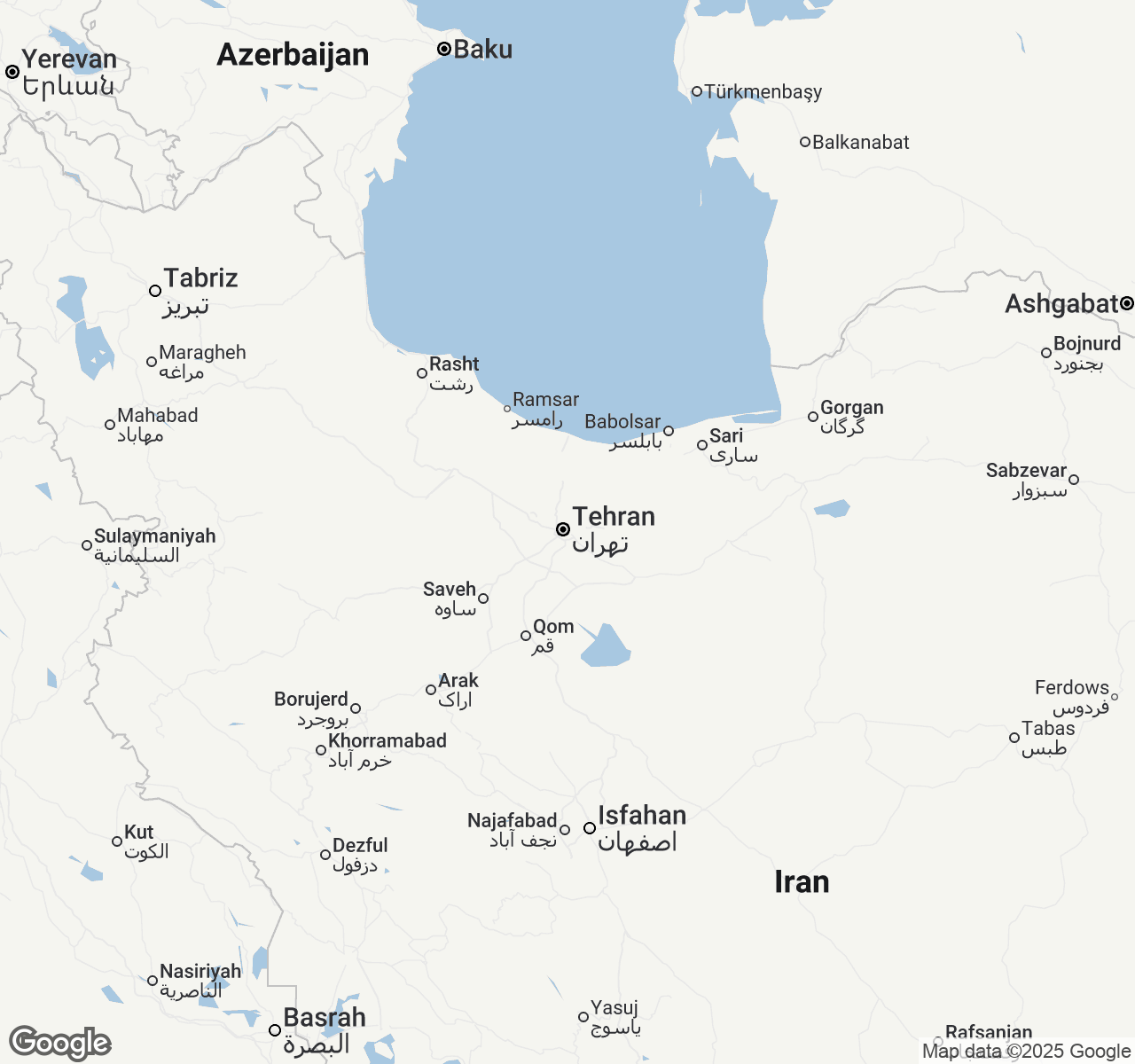 Map of Tehran